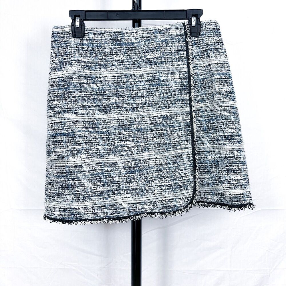 Women’s Faux Wrap Skirt By Maxstudio Tweed Size Medium Med $98 Retail